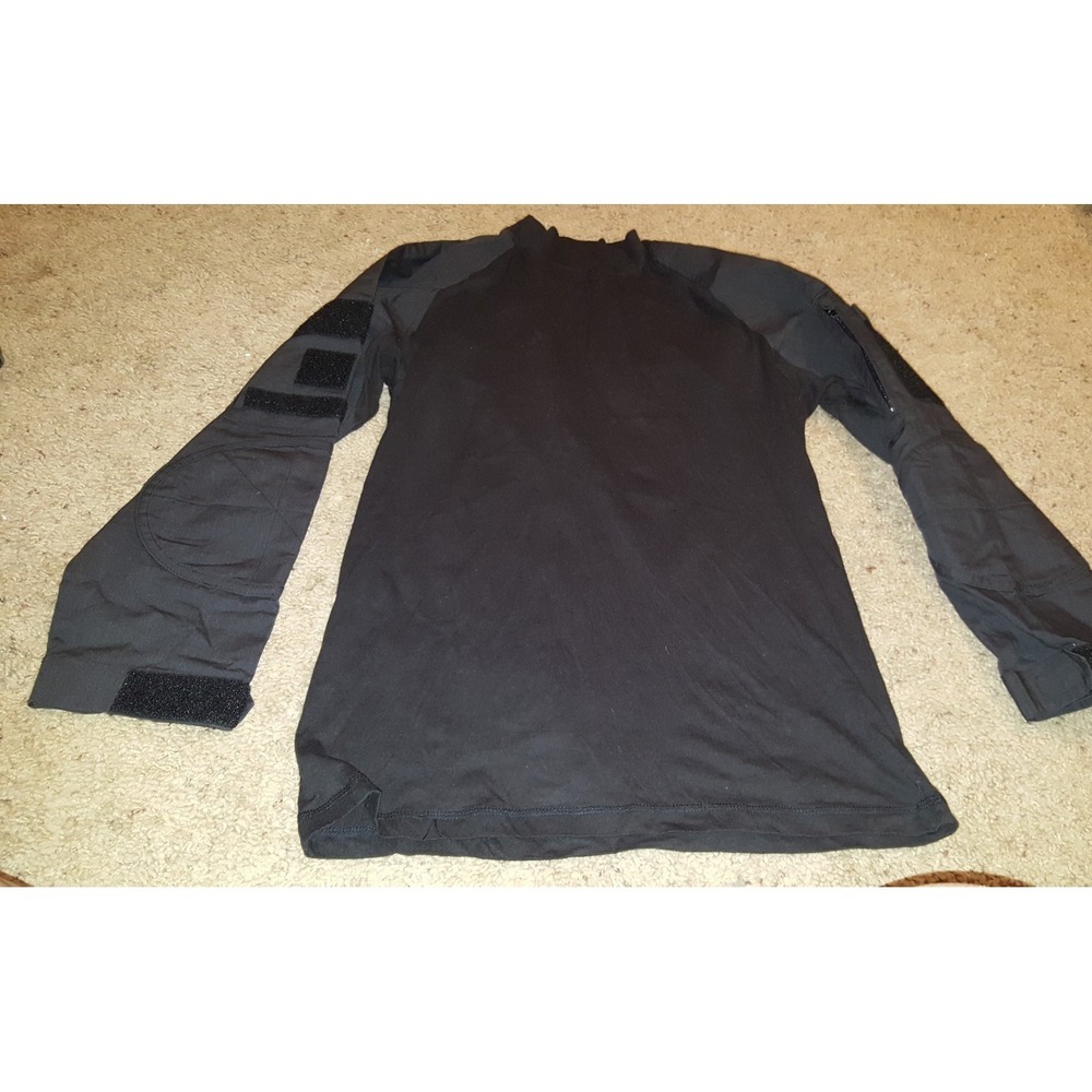Rothco  Black Long Sleeve Mock neck Shirt Mens Small Black uniform
